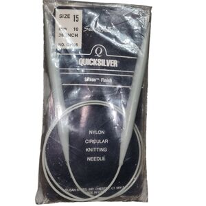 Susan Bates Quicksilver 36" Circular Knitting Needle Size 15 mm 10 #Q1936 NIP